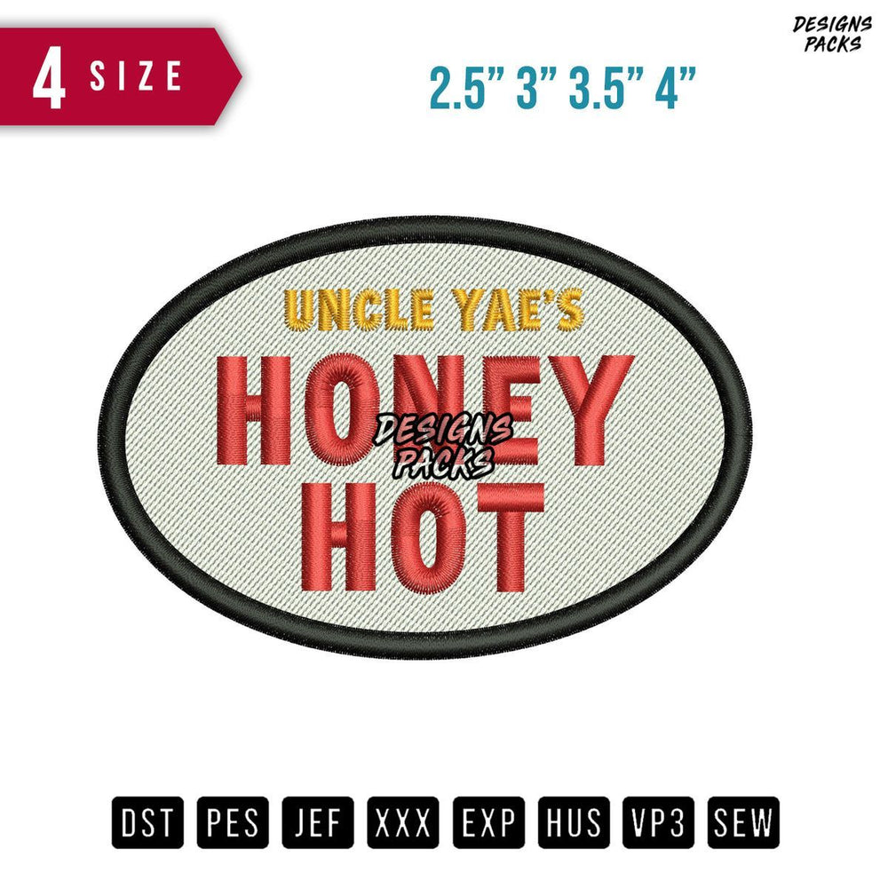 Honey Hot Embroidery Design