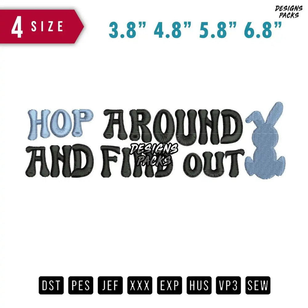 Hop Around Embroidery Design