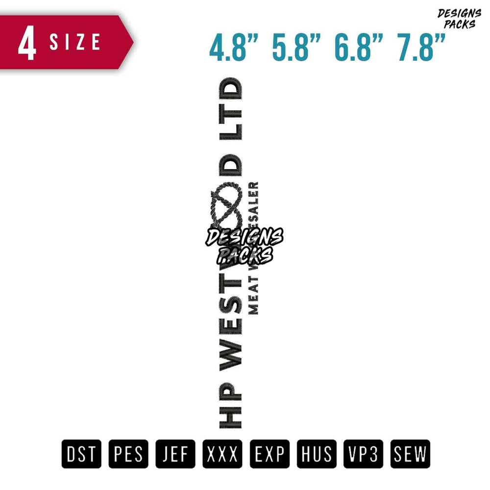 Hp West Embroidery Design