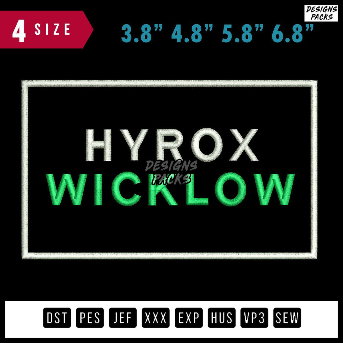 Hyrox Wicklow B Embroidery Design