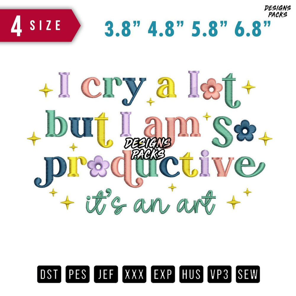 ICry Embroidery Design