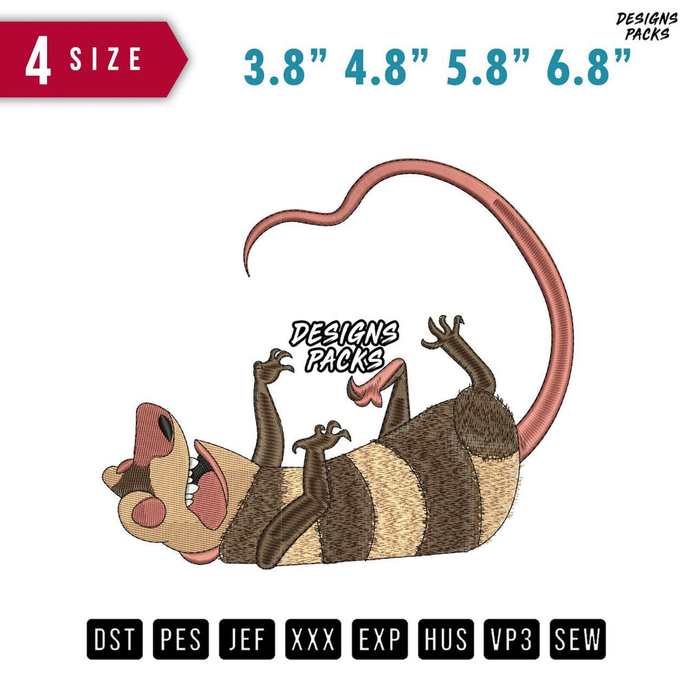 Ice Age Sid Embroidery Design