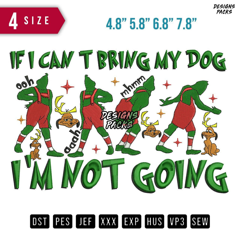 If I Can Grinch Embroidery Design