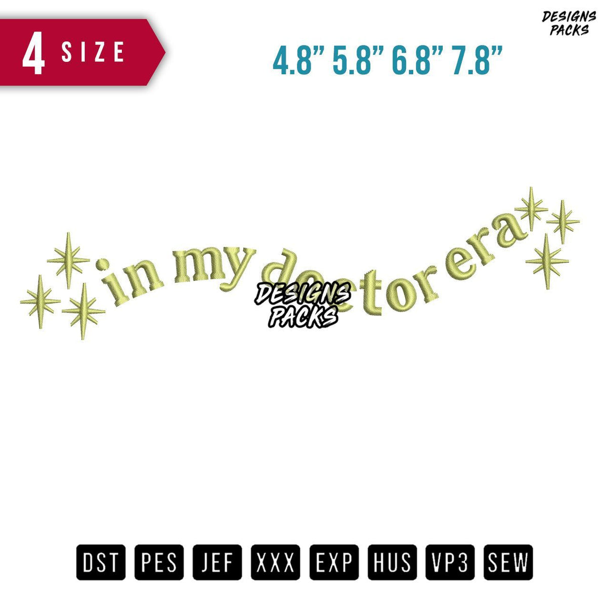 In My Doctor Era Embroidery Design