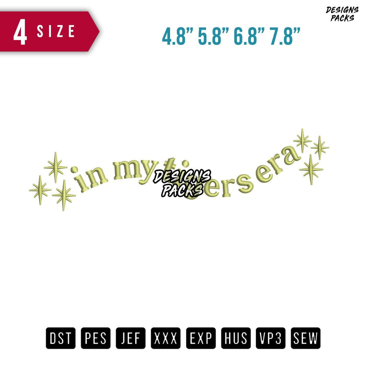 In My Tiger Era Embroidery Design