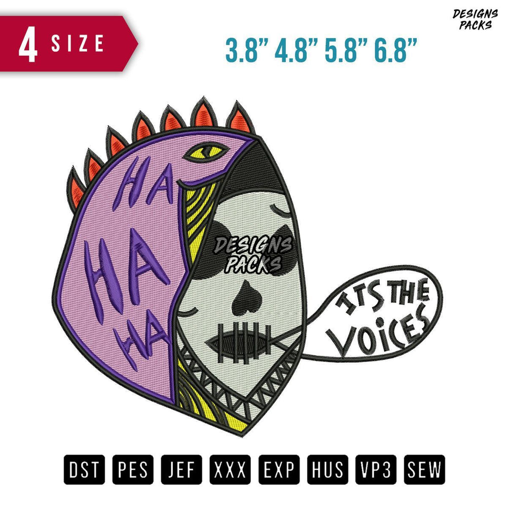 Its The Voices Embroidery Design