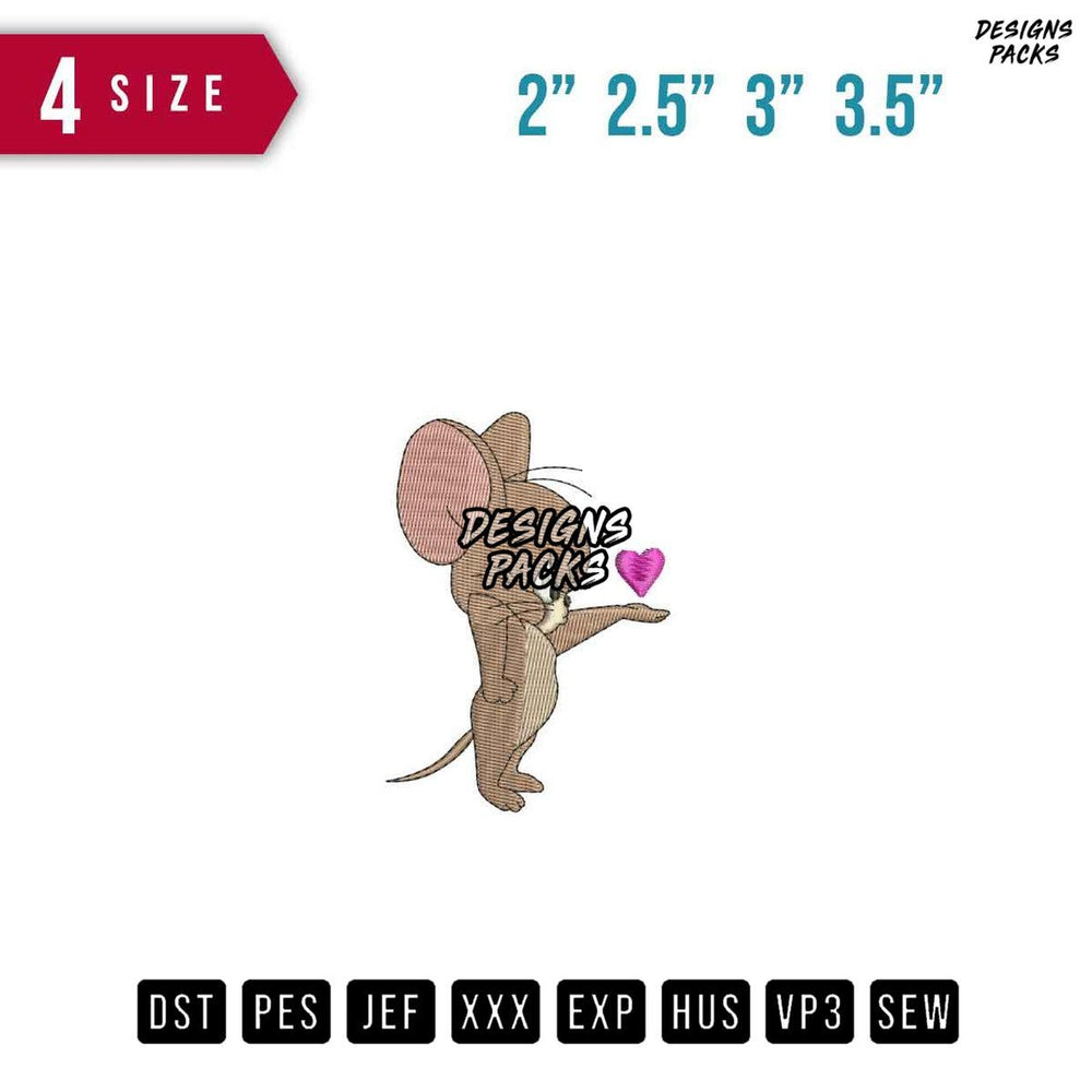 Jerry Chibi Embroidery Design