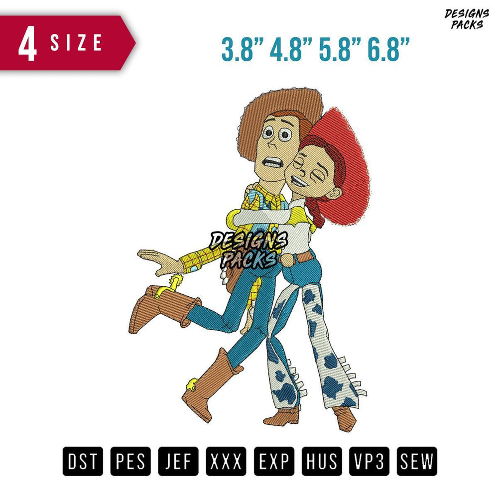 Jessie Hug Woody Embroidery Design