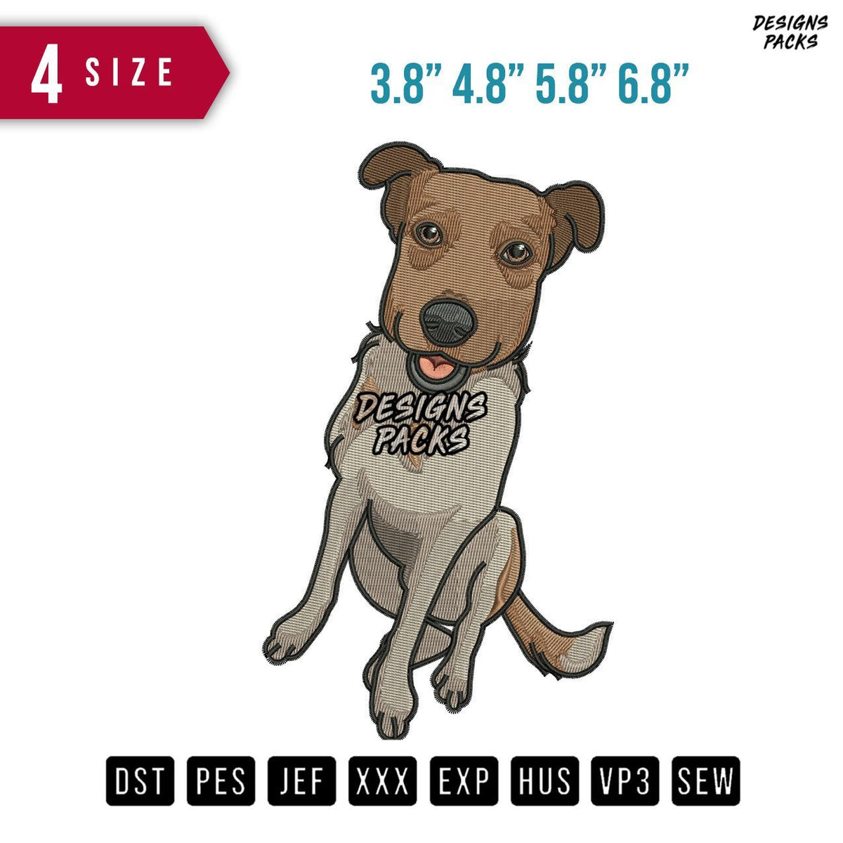 Jola Dog Embroidery Design