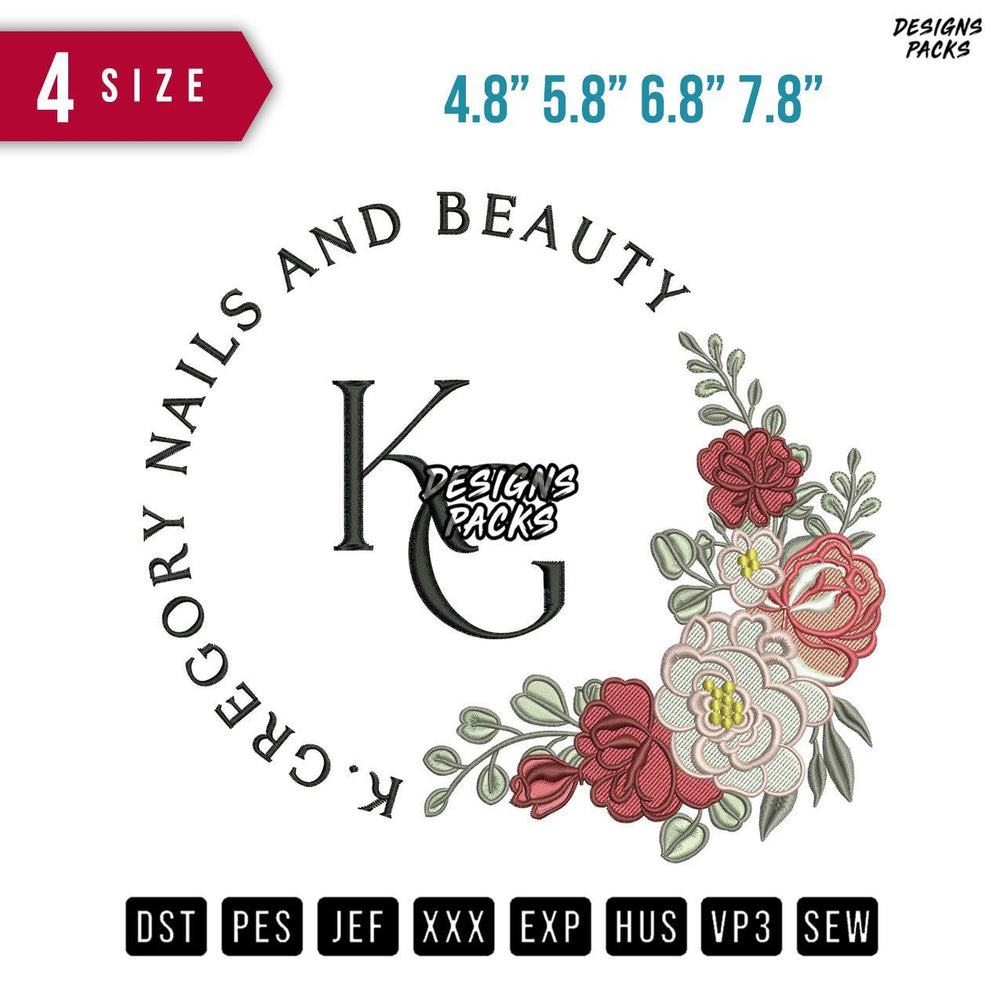 Kg Nails Embroidery Design
