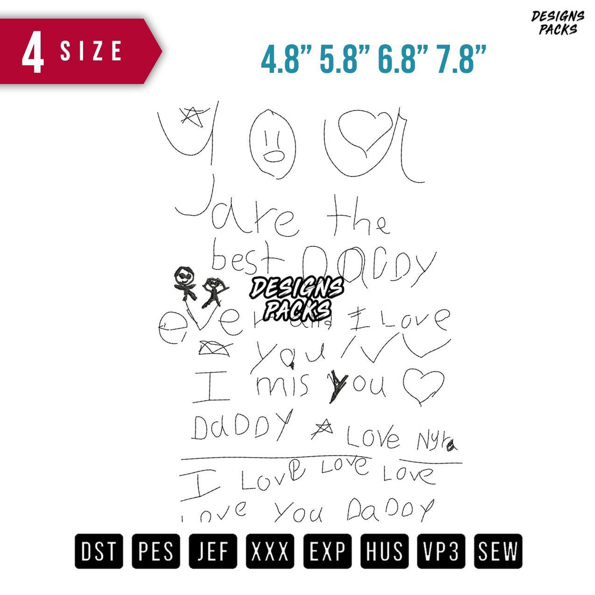 Kids Artwork Embroidery Design