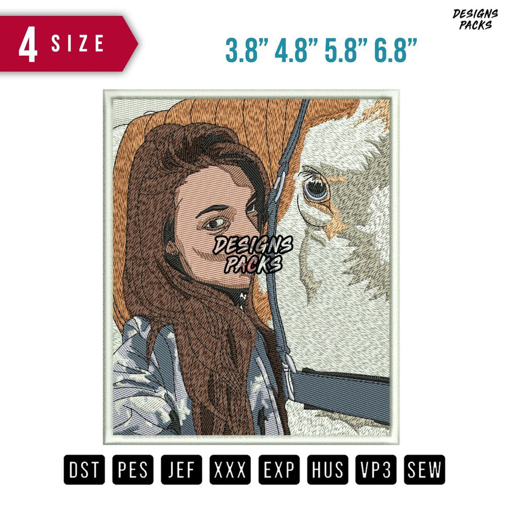 Kissing Horse Embroidery Design