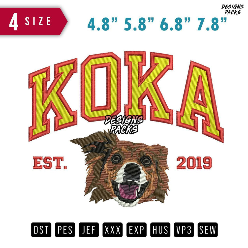 Koka Dogs Embroidery Design