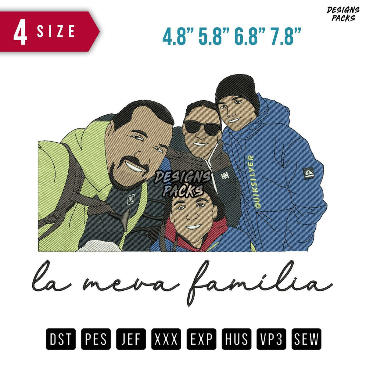 La Meva Familia Embroidery Design