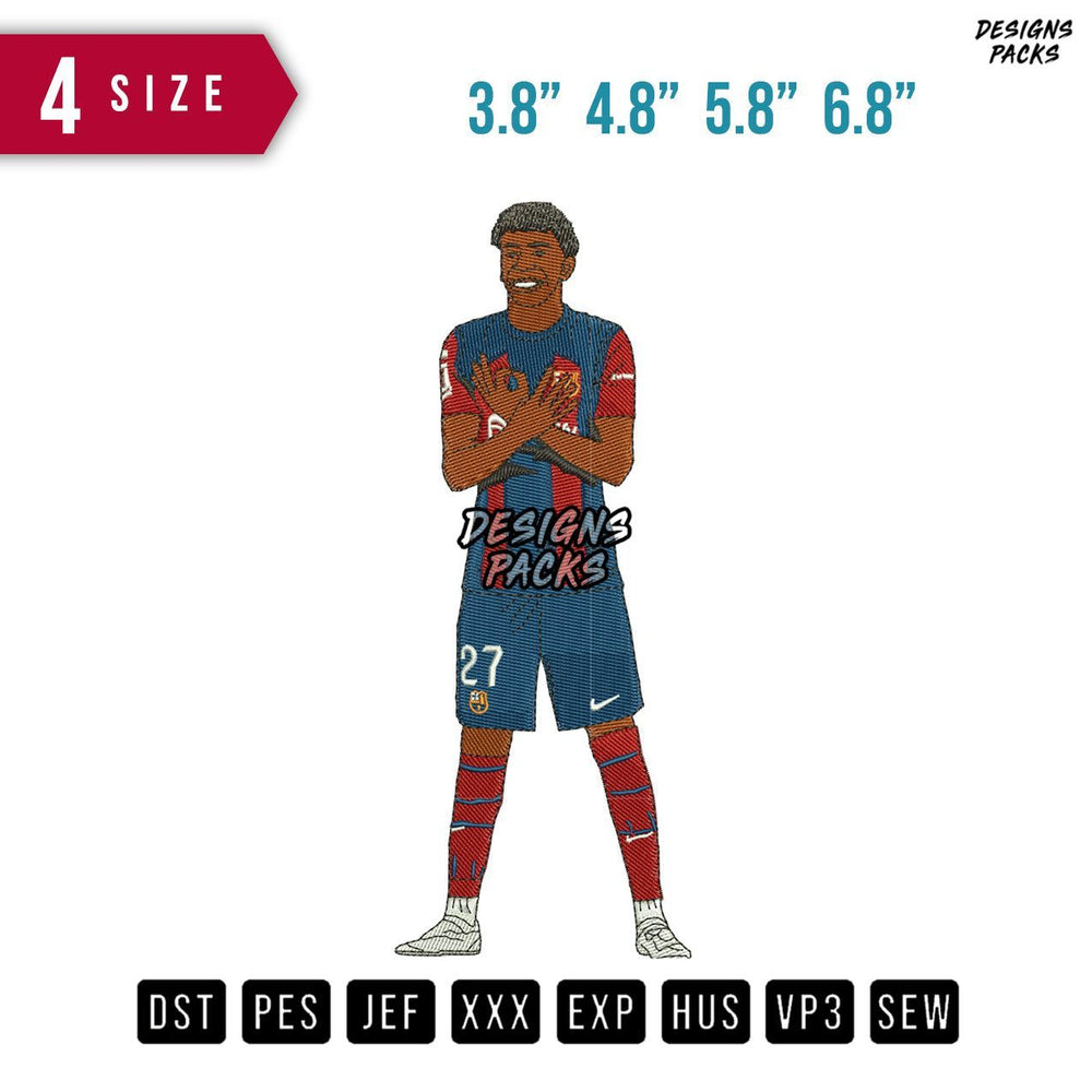 Lamine Yamal Stand Embroidery Design