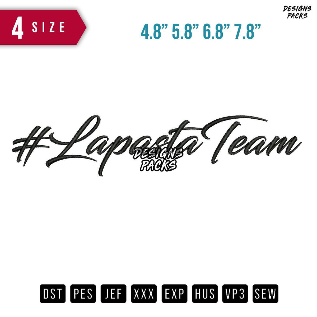 Lapasta Team Embroidery Design