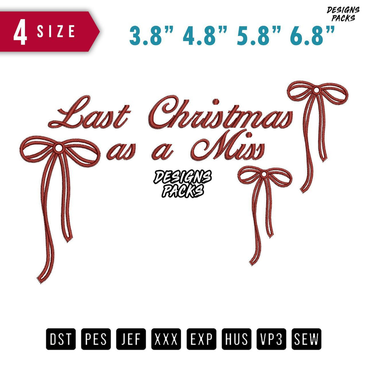 Last Christmas Embroidery Design