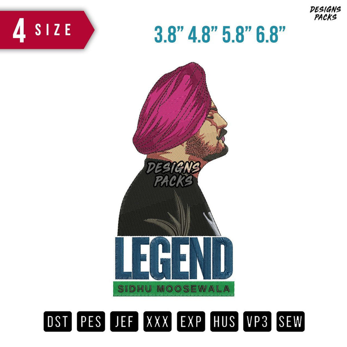 Legend Sidhu Embroidery Design