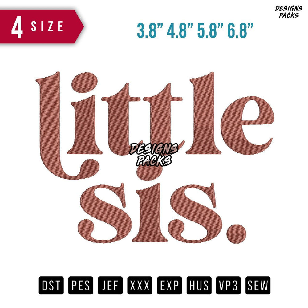Little Sis Embroidery Design