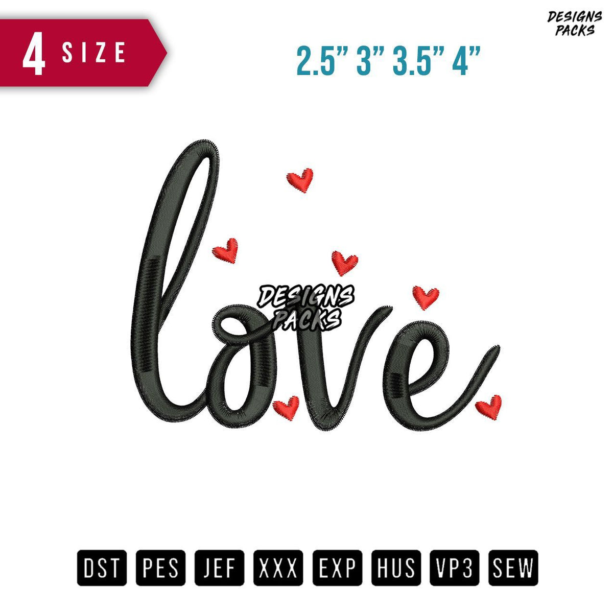 Love Letter Embroidery Design