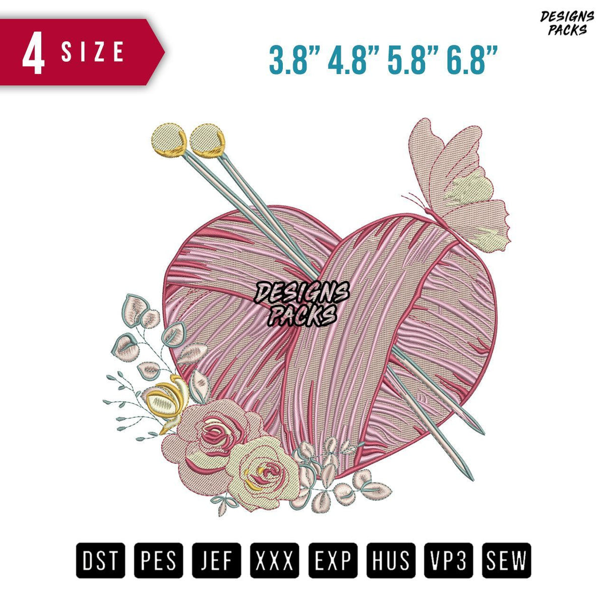 Love Thread Embroidery Design