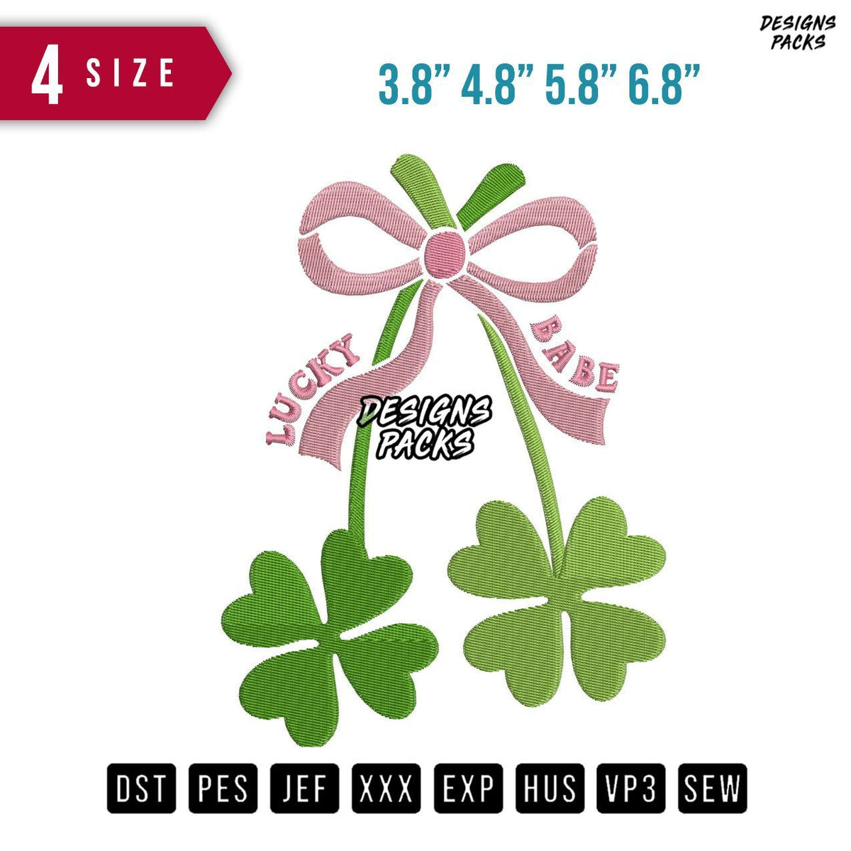 Lucky Babe Embroidery Design