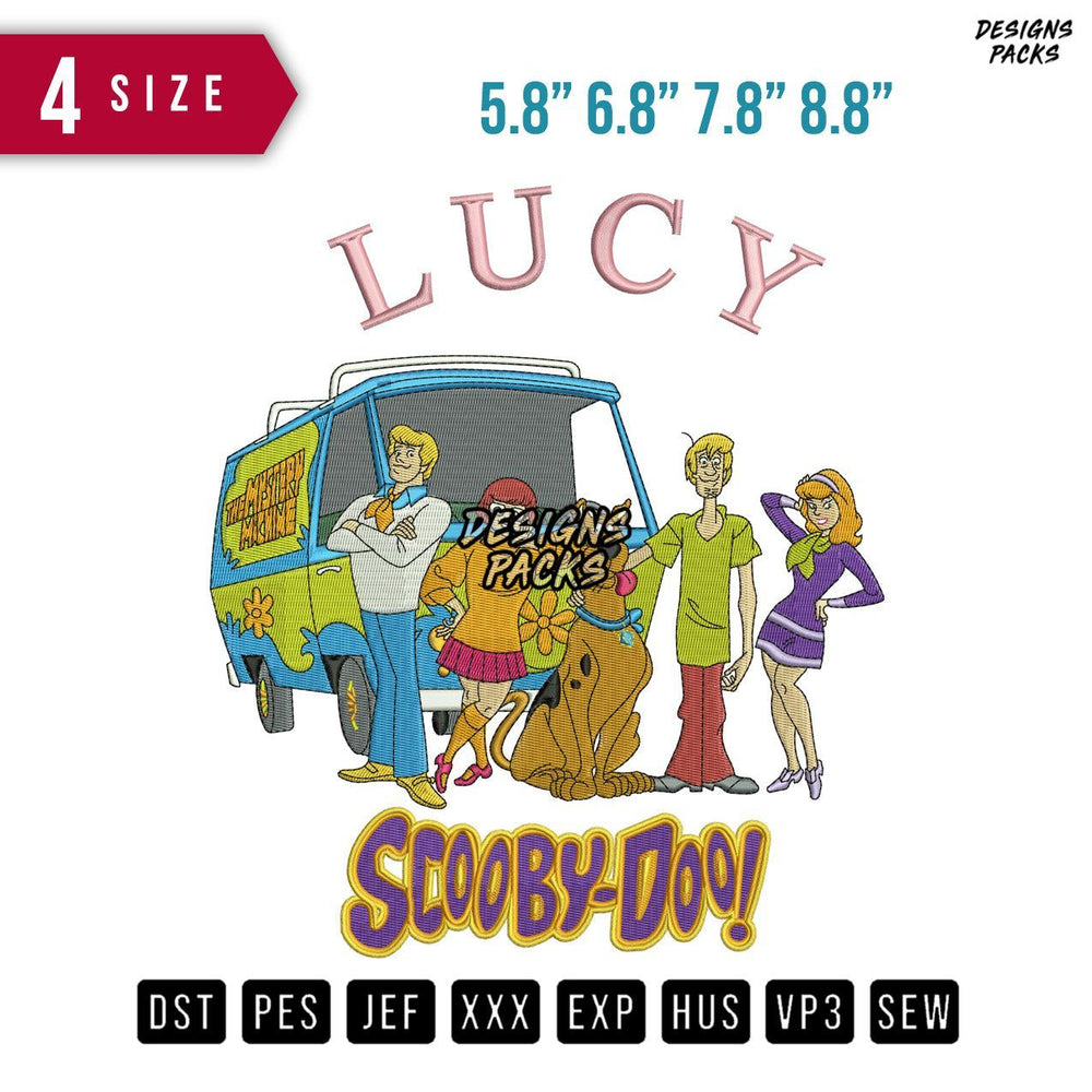 Lucky Scooby Doo Embroidery Design
