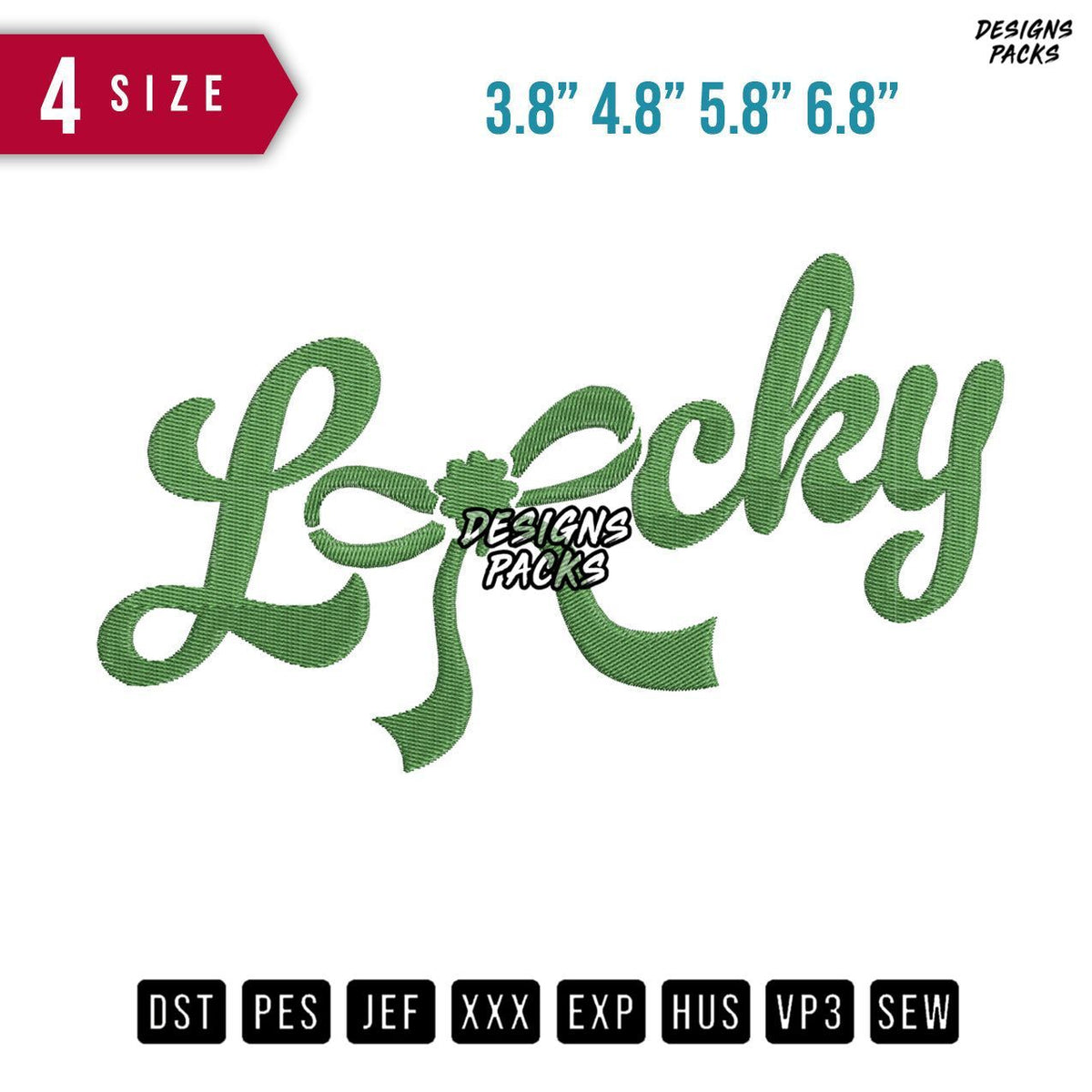 Lucky Embroidery Design