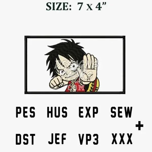 Luffy Onepiece Anime Embroidery Design designspacks