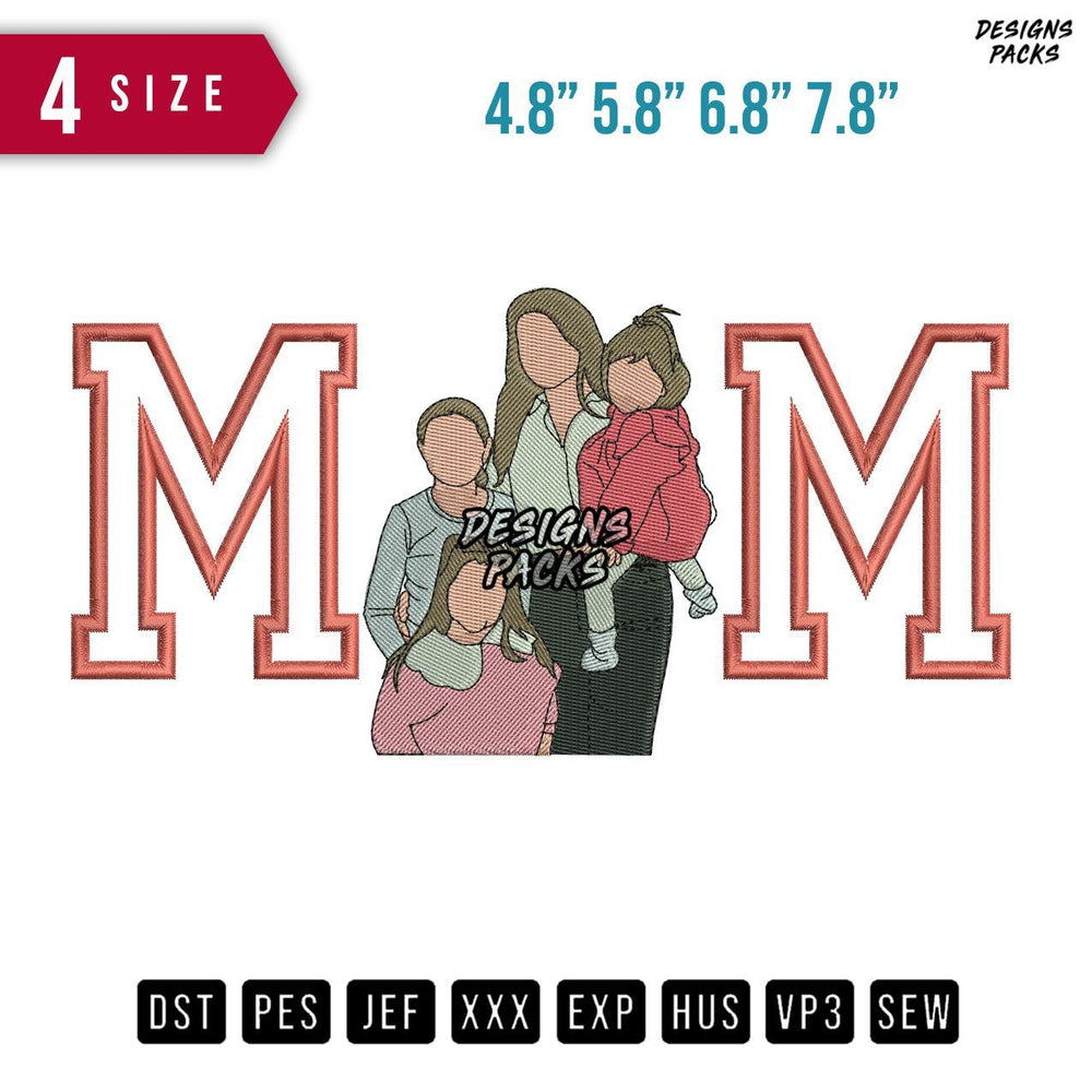 MM 4 Families B Embroidery Design