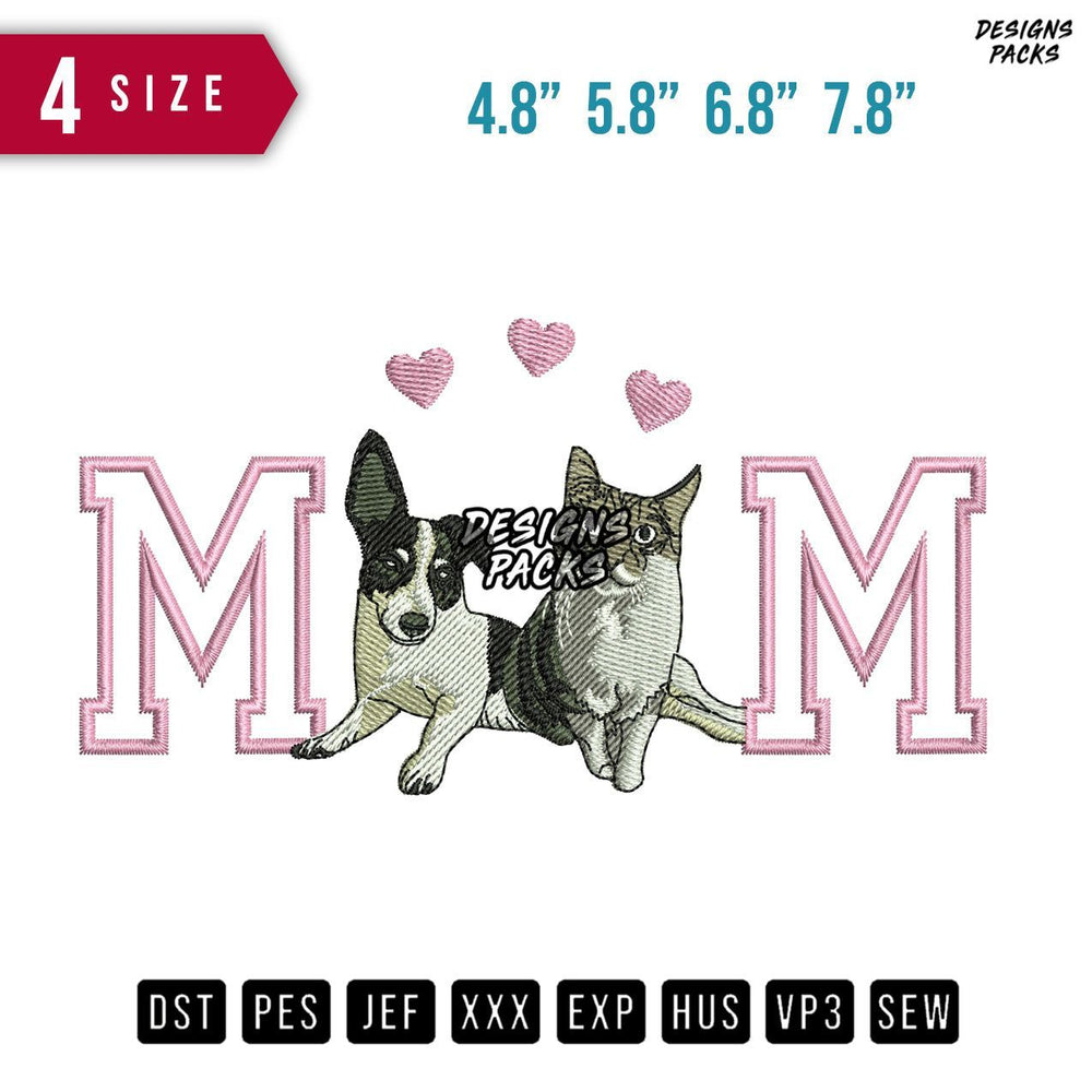 MM Cat Love Embroidery Design