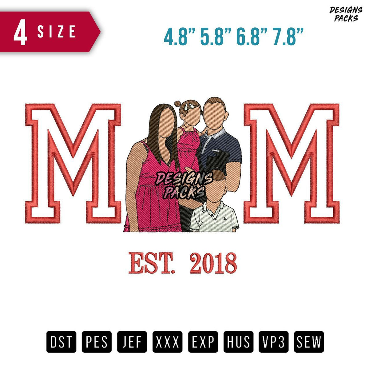 MM Family 2018 Embroidery Design