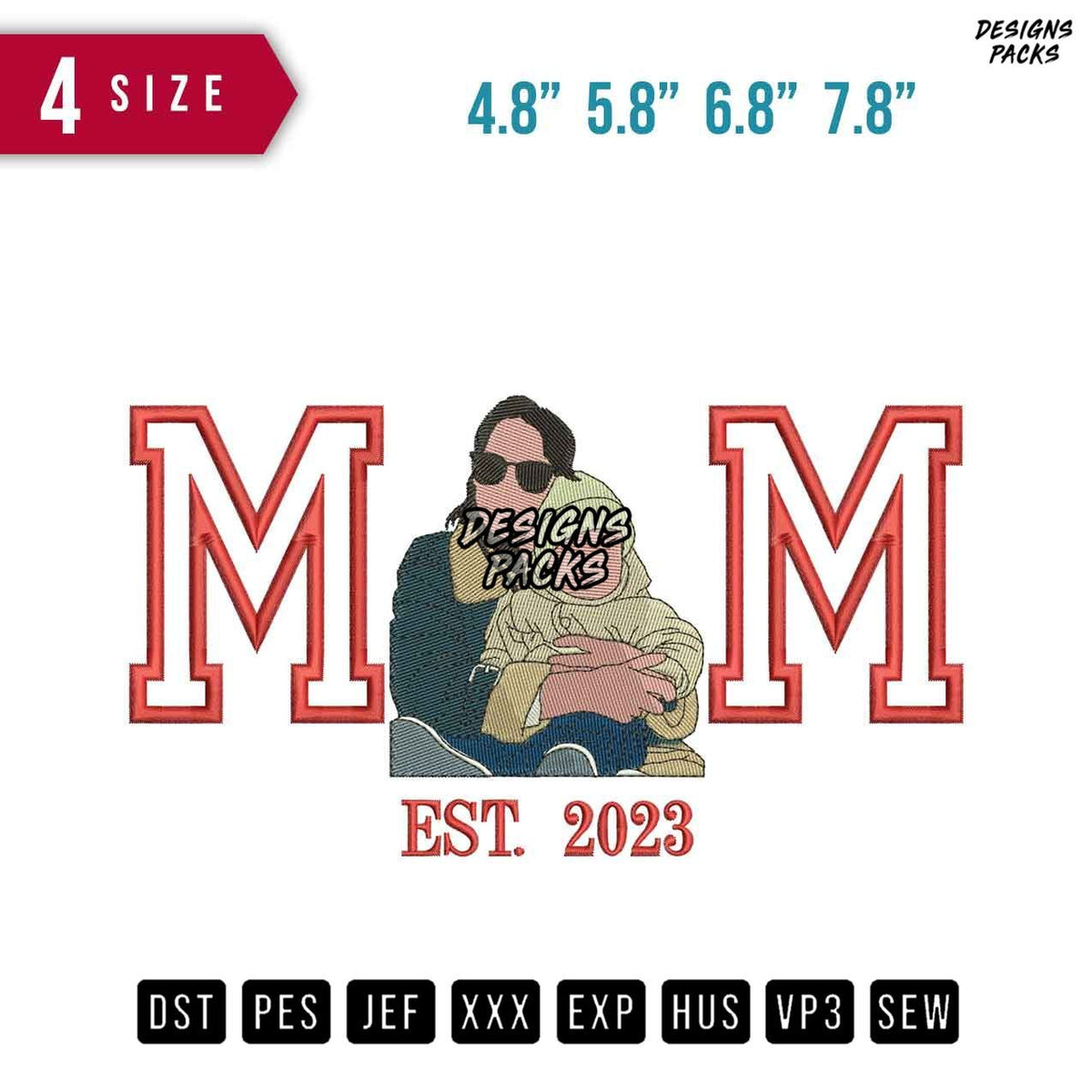 MM Huge Baby C Embroidery Design