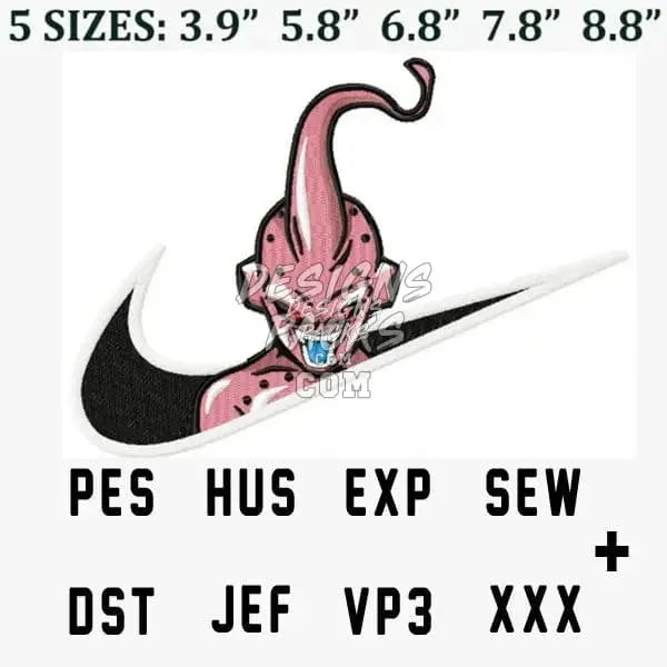 Anime Embroidery Pattern Majin Kid Buu Posed - A.G.E Store