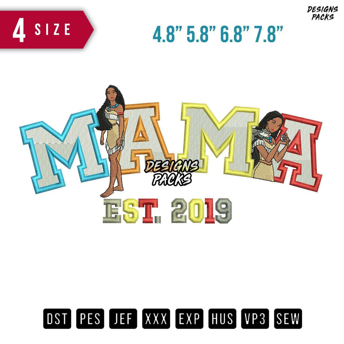 Mama Style Embroidery Design