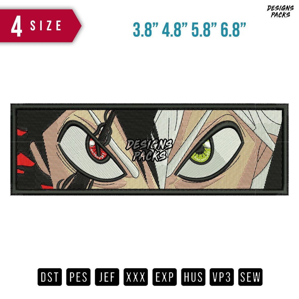 Manga Asta Eyes Embroidery Design
