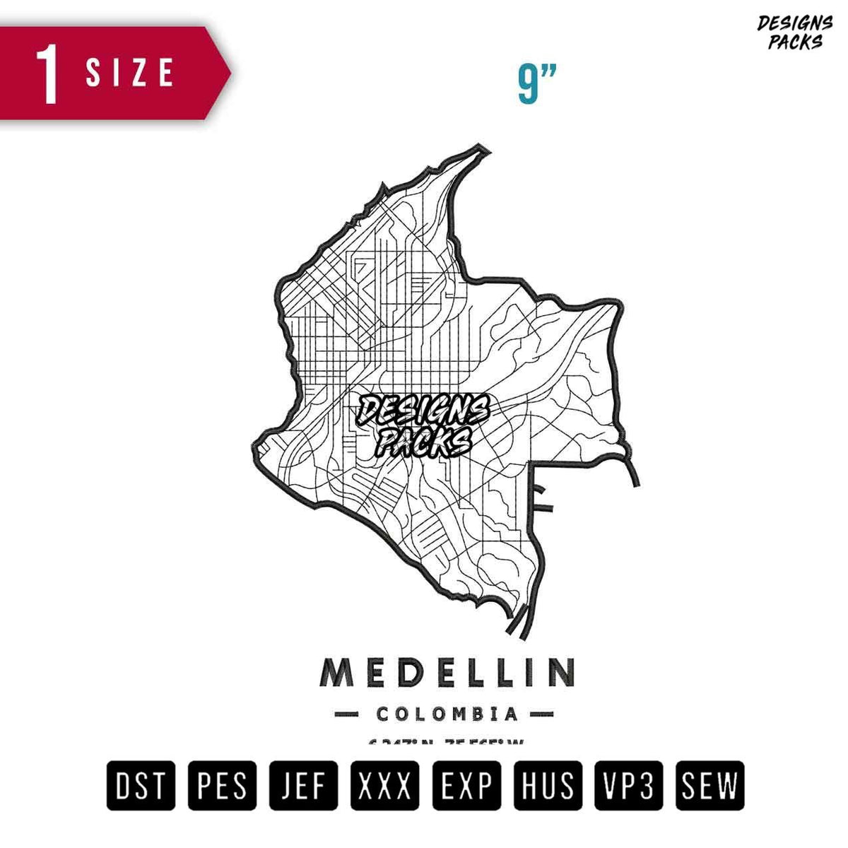 MapB Embroidery Design