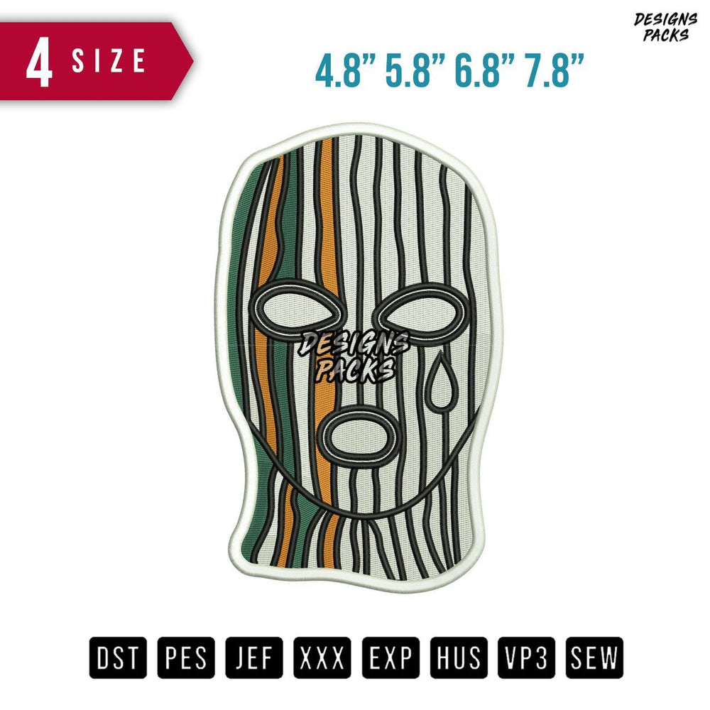Mask B Embroidery Design