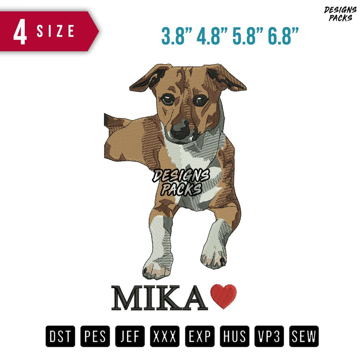 Mika Dogs Embroidery Design
