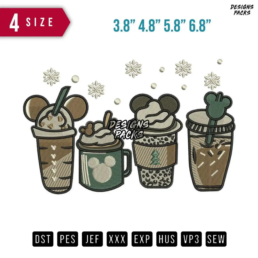 Milkshake Embroidery Design