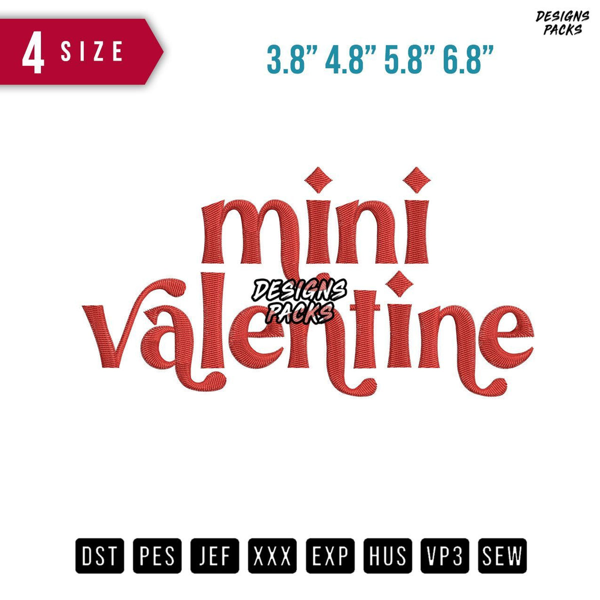 Mini Valentine Embroidery Design