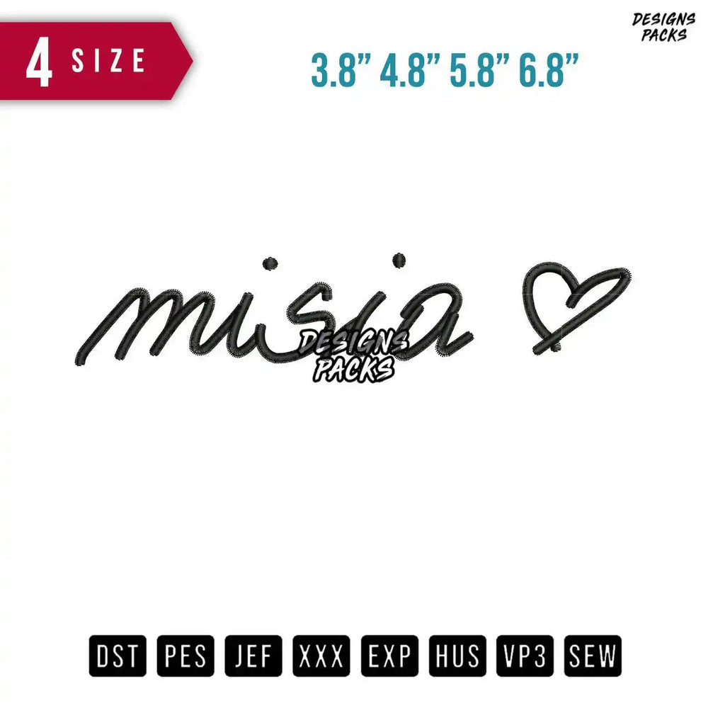 Misia Embroidery Design