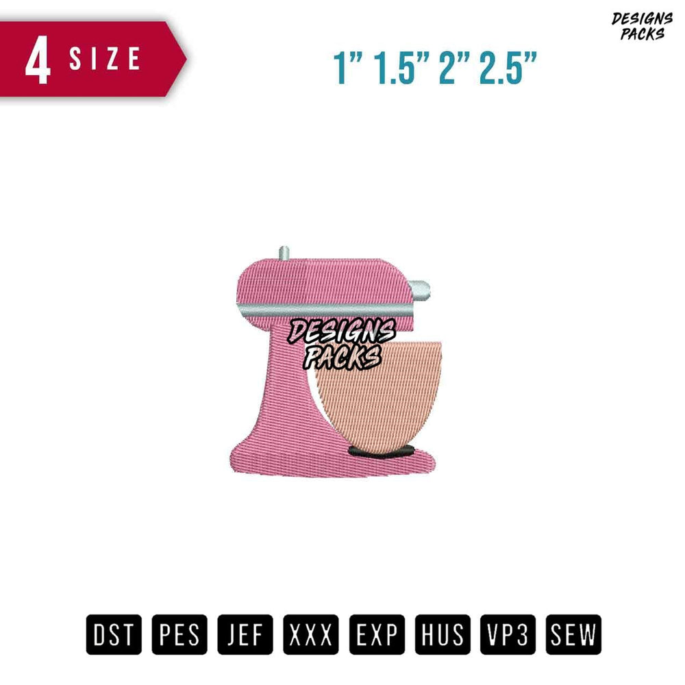 Mixer mini Embroidery Design