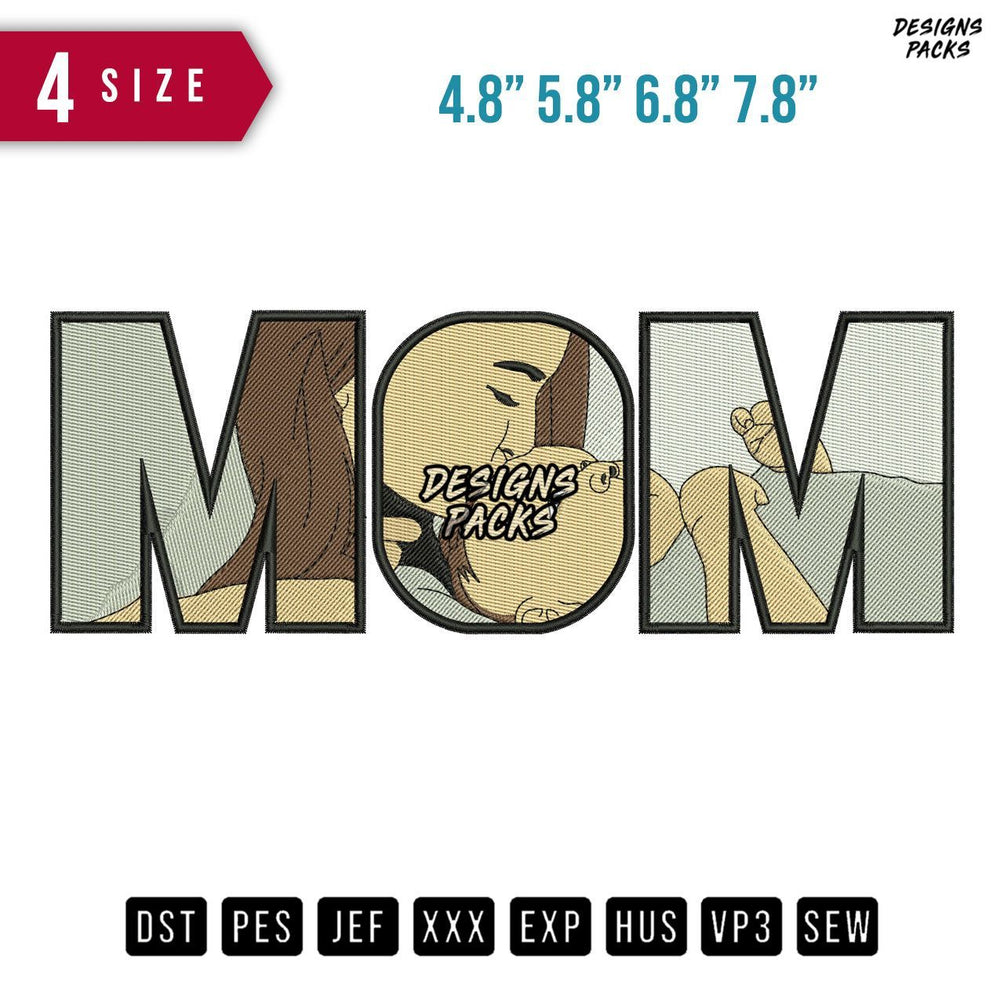 Mom Inside Embroidery Design