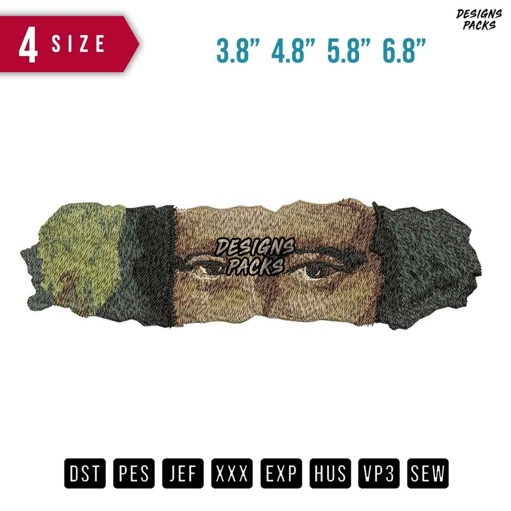 Mona Eyes Embroidery Design