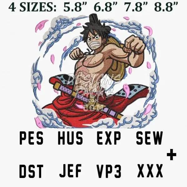 Monkey D. Luffy One Piece Anime Embroidery Design designspacks