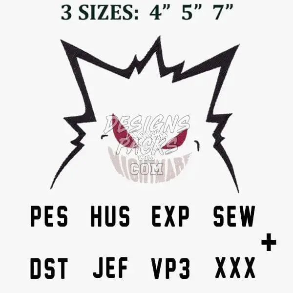 Monster ball Anime Embroidery Design designspacks