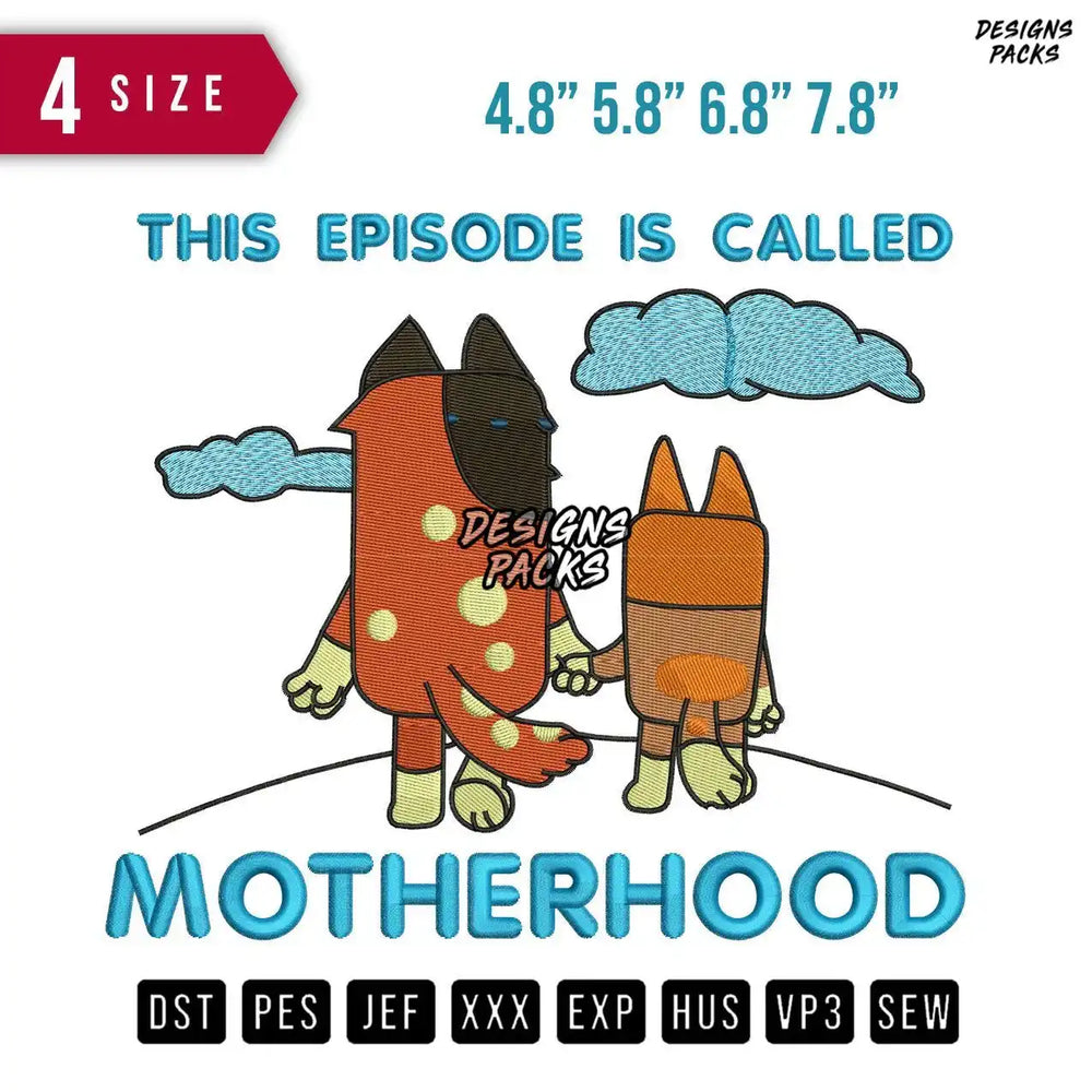 Motherhood Bingo Embroidery Design