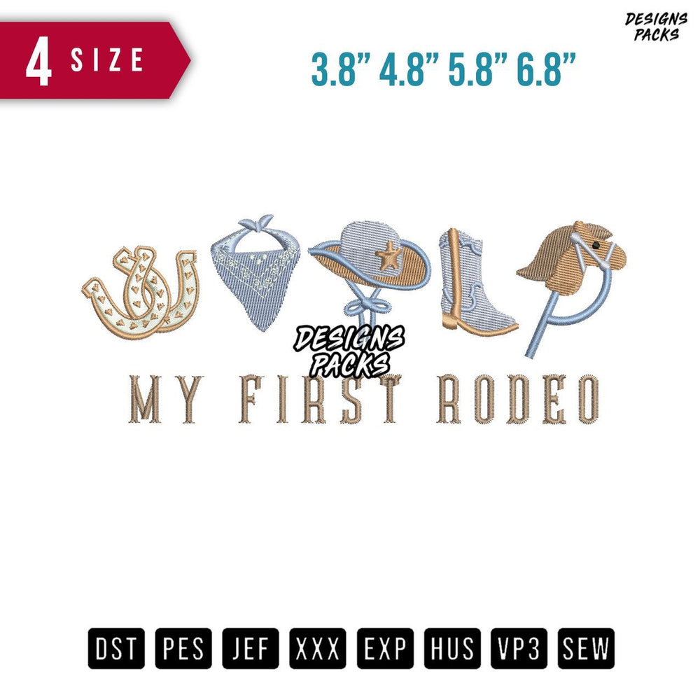My First Rodeo B Embroidery Design