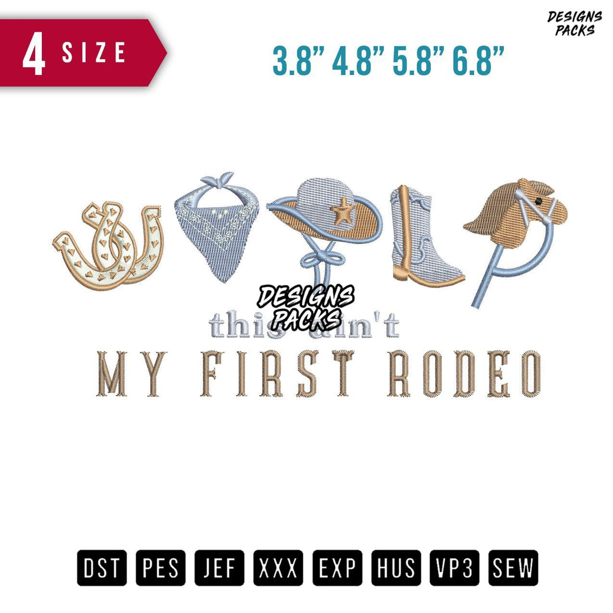 My First Rodeo Embroidery Design